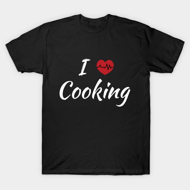 I Love Cooking Cute Red Heart T-Shirt by SAM DLS